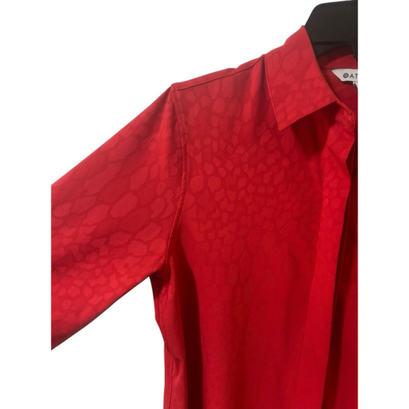 Athleta Size XS Women's Urbanite Textured Top Button Down Shirt Blouse - Picture 4 of 6